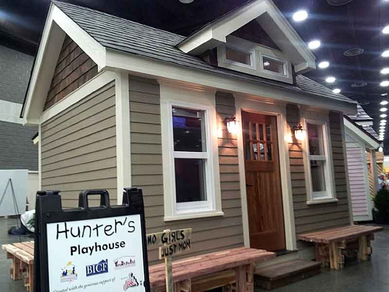 Playhouse unveiled for Hunter Ellis at home, garden & remodeling show