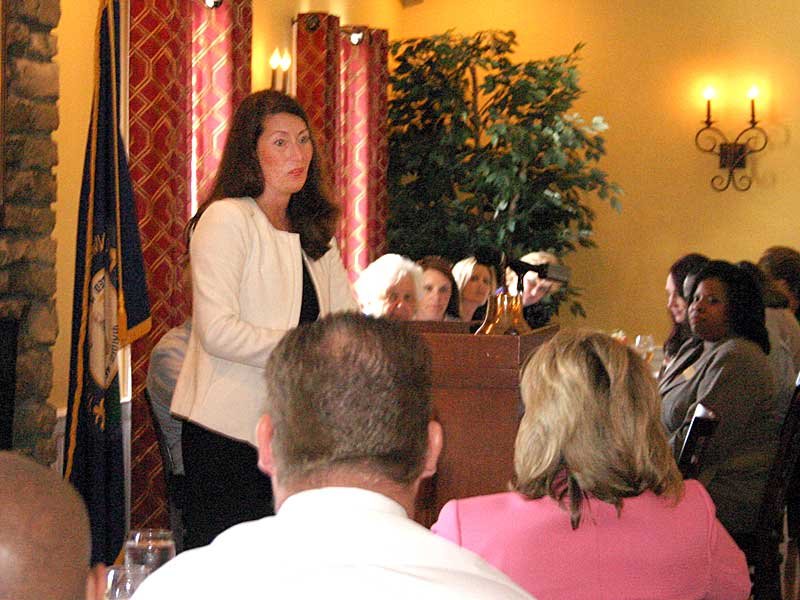 Candidate Grimes addresses joint chamber, Rotary luncheon Wednesday