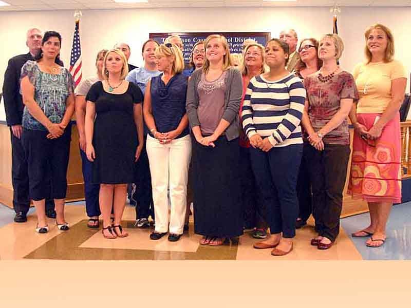 Board recognizes entire CCES staff for helping get building ready for classes
