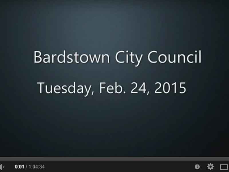 Video: Bardstown City Council, Feb. 24, 2015