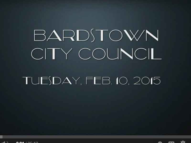 Video: Bardstown City Council meeting, Feb. 10, 2015