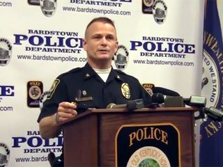 Bardstown Police Dept. press conference following robbery suspect arrest