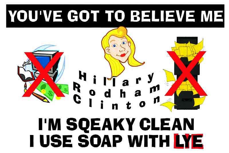 Cartoon: Questions Hillary’s ‘squeaky clean’ political reputation
