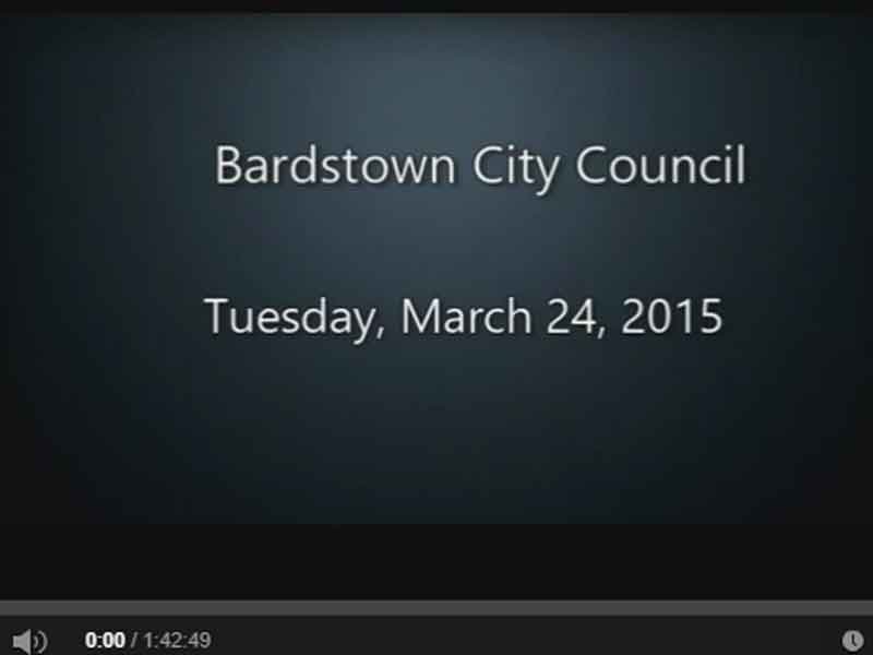 Video: Bardstown City Council meeting, March 24, 2015