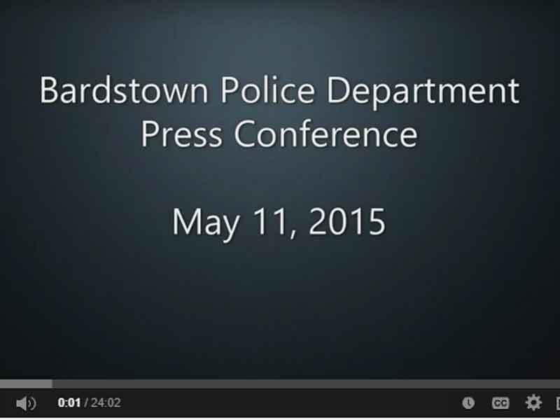 Video: Bardstown Police media event about officer-involved shooting