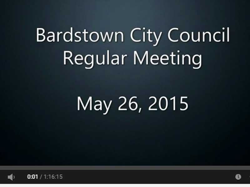 Video: Bardstown City Council, May 26, 2015