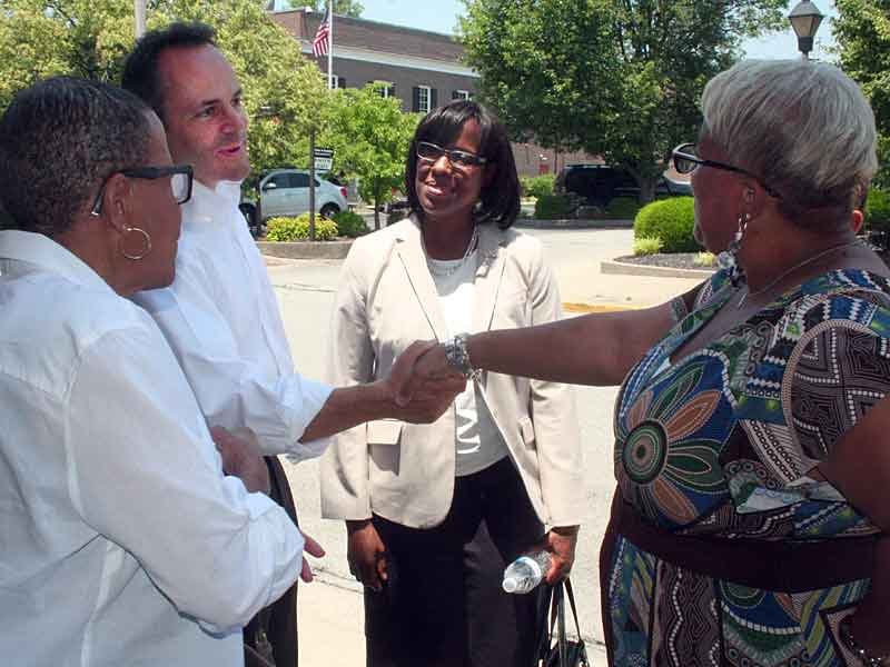 Matt Bevin, running mate, make first campaign visit to Nelson County