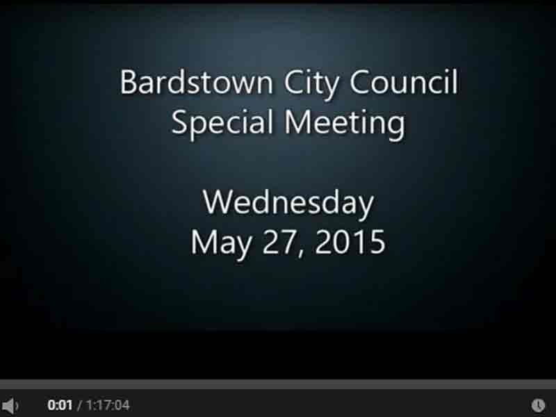 Video: Bardstown City Council 2015-16 budget presentation, discussion