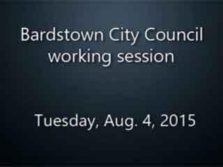 Video: Bardstown City Council work session, Tuesday, Aug. 4, 2015