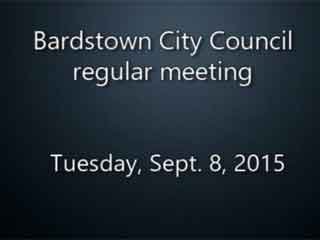 Video: Bardstown City Council, Tuesday, Sept. 8, 2015