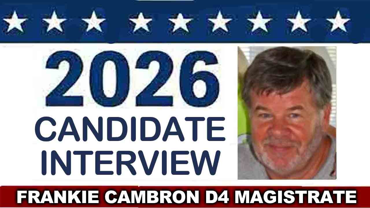 Video: Election 2026 Interview – Frankie Cambron, D4 magistrate candidate – Aug. 5 2026 Bradford & Brooks